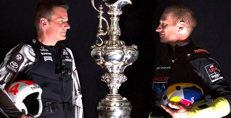 Dean Barker and James Spithill