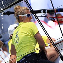 Linda racing with team Delta